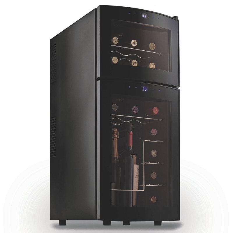 Wine Enthusiast Companies 21 Bottle Dual Zone Freestanding Wine Cooler